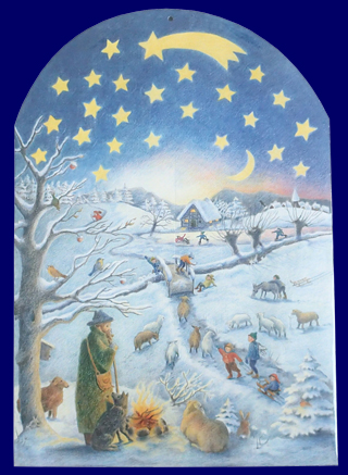 A Winter Scene No.A4002 大きいサイズ アドベント・カレンダー 雑貨